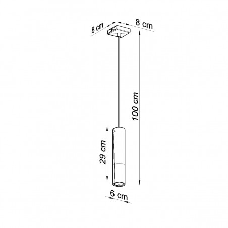 Lampa wisząca LOOPEZ 1 czarny/miedź SL.0946 Sollux