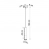 Lampa wisząca LOOPEZ 1 czarny/miedź SL.0946 Sollux