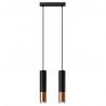 Lampa wisząca LOOPEZ 2 czarny/miedź SL.0947 Sollux