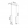 Lampa wisząca LOOPEZ 2 czarny/miedź SL.0947 Sollux