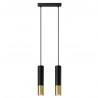 Lampa wisząca LOOPEZ 2 czarny/złoty SL.0953 Sollux