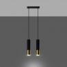Lampa wisząca LOOPEZ 2 czarny/złoty SL.0953 Sollux