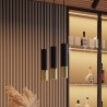 Lampa wisząca LOOPEZ 3L czarny/złoty SL.0954 Sollux
