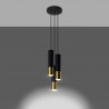 Lampa wisząca LOOPEZ 3P czarny/złoty SL.0955 Sollux