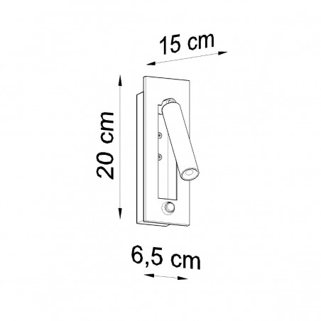 Kinkiet ENIF czarny SL.0956 Sollux