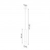 Lampa wisząca WEZYR 1 biała SL.0957 Sollux