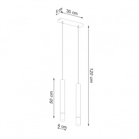 Lampa wisząca WEZYR 2 biała SL.0958 Sollux
