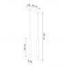 Lampa wisząca WEZYR 2 biała SL.0958 Sollux