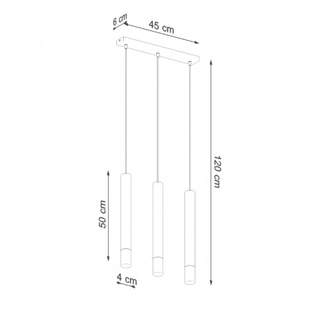 Lampa wisząca WEZYR 3 biała SL.0959 Sollux
