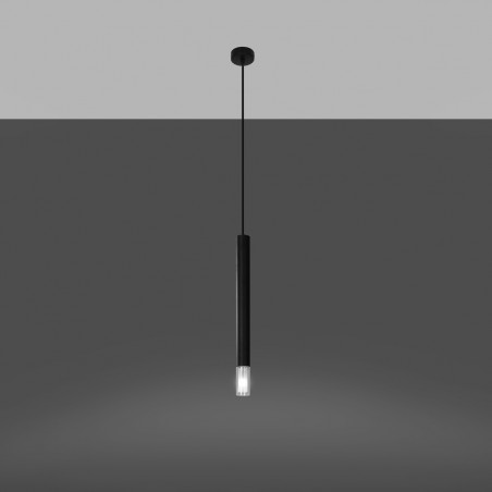 Lampa wisząca WEZYR 1 czarna SL.0960 Sollux