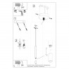 Lampa wisząca WEZYR 1 czarna SL.0960 Sollux