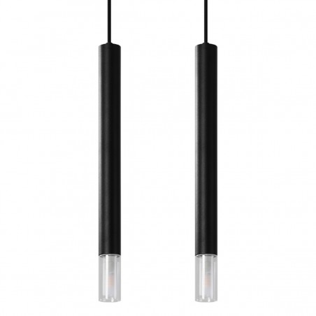 Lampa wisząca WEZYR 2 czarna SL.0961 Sollux