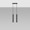 Lampa wisząca WEZYR 2 czarna SL.0961 Sollux