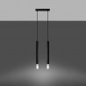 Lampa wisząca WEZYR 2 czarna SL.0961 Sollux