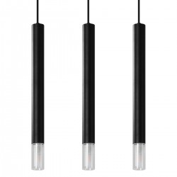 Lampa wisząca WEZYR 3 czarna SL.0962 Sollux