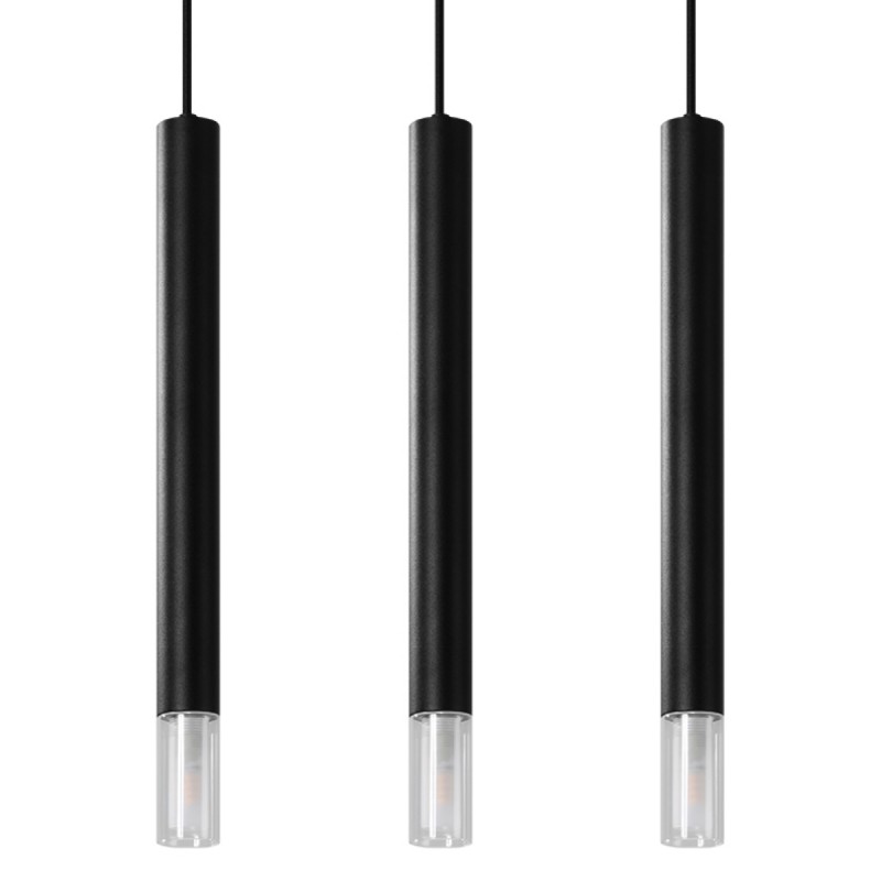 Lampa wisząca WEZYR 3 czarna SL.0962 Sollux Lampa wisząca WEZYR 3 czarna SL.0962 Sollux