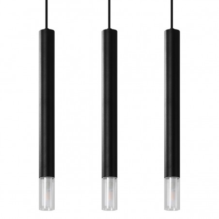 Lampa wisząca WEZYR 3 czarna SL.0962 Sollux Lampa wisząca WEZYR 3 czarna SL.0962 Sollux