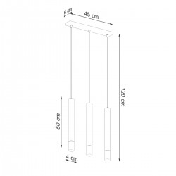 Lampa wisząca WEZYR 3 czarna SL.0962 Sollux