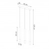 Lampa wisząca WEZYR 3 czarna SL.0962 Sollux