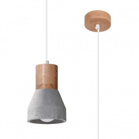 Lampa wisząca QUBIC szara SL.0964 Sollux