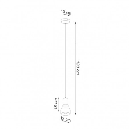 Lampa wisząca QUBIC szara SL.0964 Sollux