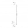 Lampa wisząca QUBIC szara SL.0964 Sollux
