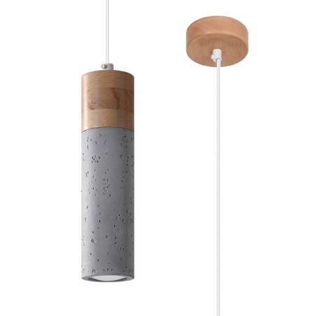 Lampa wisząca ZANE 1 szara SL.0965 Sollux Lampa wisząca ZANE 1 szara SL.0965 Sollux