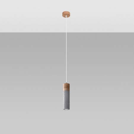 Lampa wisząca ZANE 1 szara SL.0965 Sollux