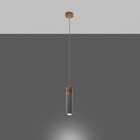Lampa wisząca ZANE 1 szara SL.0965 Sollux