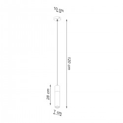 Lampa wisząca ZANE 1 szara SL.0965 Sollux