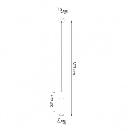 Lampa wisząca ZANE 1 szara SL.0965 Sollux