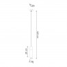Lampa wisząca ZANE 1 szara SL.0965 Sollux