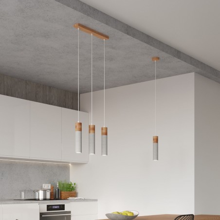 Lampa wisząca ZANE 2 szara SL.0966 Sollux