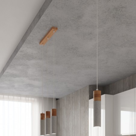 Lampa wisząca ZANE 2 szara SL.0966 Sollux