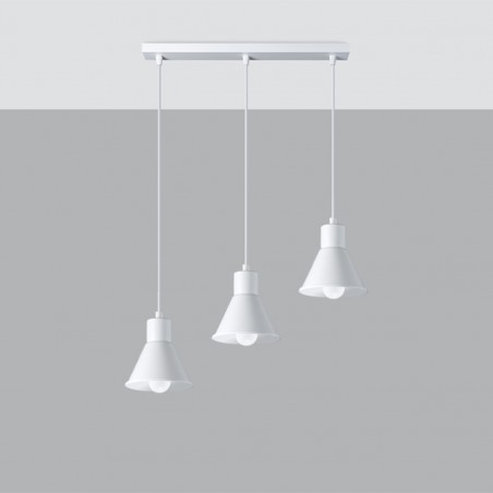 Lampa wisząca TALEJA 3 biała [E27] SL.0984 Sollux