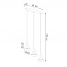 Lampa wisząca TALEJA 3 biała [E27] SL.0984 Sollux