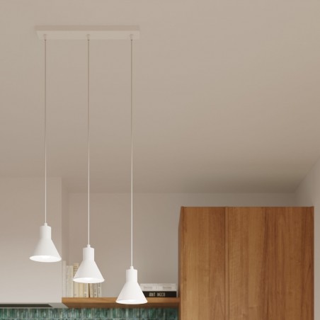 Lampa wisząca TALEJA 3 biała [E27] SL.0984 Sollux