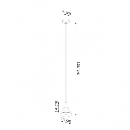 Lampa wisząca TALEJA 1 czarna [E27] SL.0985 Sollux