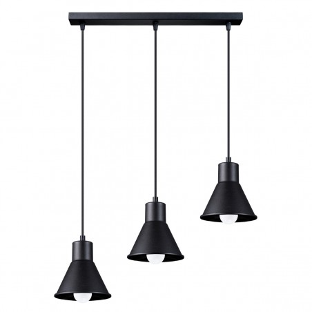 Lampa wisząca TALEJA 3 czarna [E27] SL.0986 Sollux