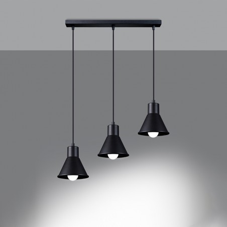 Lampa wisząca TALEJA 3 czarna [E27] SL.0986 Sollux