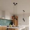 Lampa wisząca TALEJA 3 czarna [E27] SL.0986 Sollux