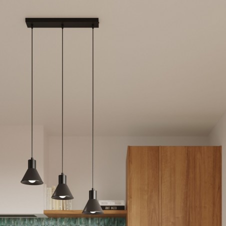 Lampa wisząca TALEJA 3 czarna [E27] SL.0986 Sollux