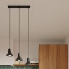 Lampa wisząca TALEJA 3 czarna [E27] SL.0986 Sollux