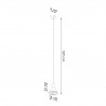 Lampa wisząca TAZILA 1 biała [ES111] SL.0987 Sollux