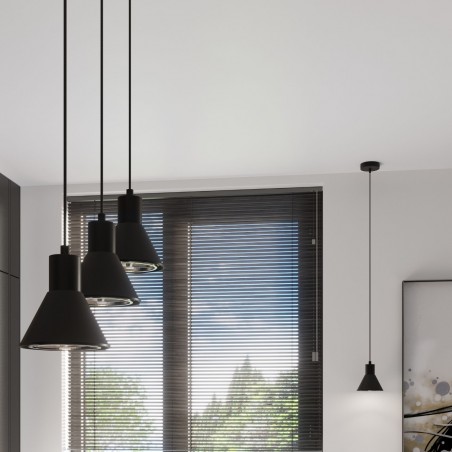 Lampa wisząca TAZILA 1 czarna [ES111] SL.0989 Sollux