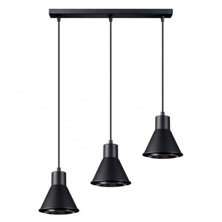 Lampa wisząca TAZILA 3 czarna [ES111] SL.0990 Sollux