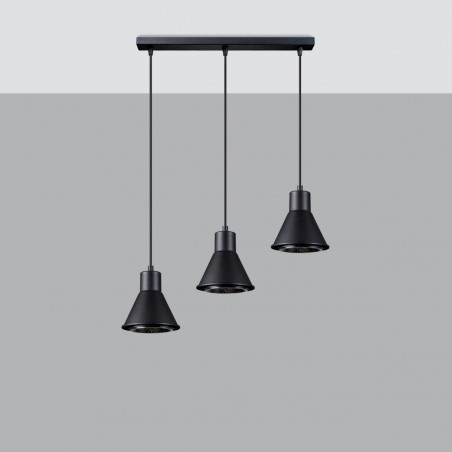 Lampa wisząca TAZILA 3 czarna [ES111] SL.0990 Sollux