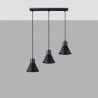 Lampa wisząca TAZILA 3 czarna [ES111] SL.0990 Sollux
