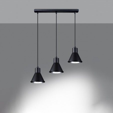 Lampa wisząca TAZILA 3 czarna [ES111] SL.0990 Sollux