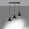 Lampa wisząca TAZILA 3 czarna [ES111] SL.0990 Sollux